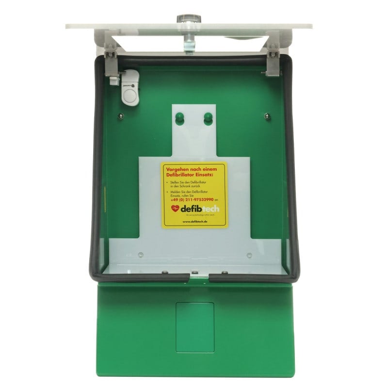 DefibCab Smart Monitoring AED Cabinet unlocked