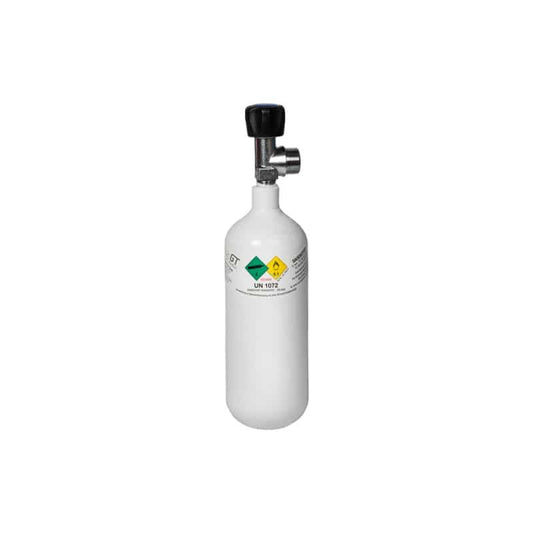 Light Steel Oxygen Tank, filled 0.8 litre